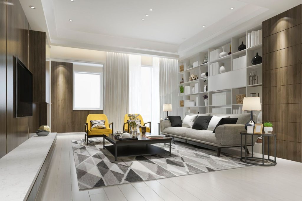 3d-rendering-loft-luxury-living-room-with-yellow-armchair-with-bookshelf1